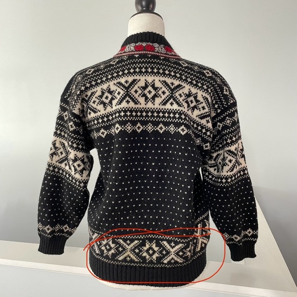 Voss Norway Fair Isle New Wool Cardigan Sweater - Picture 8 of 10